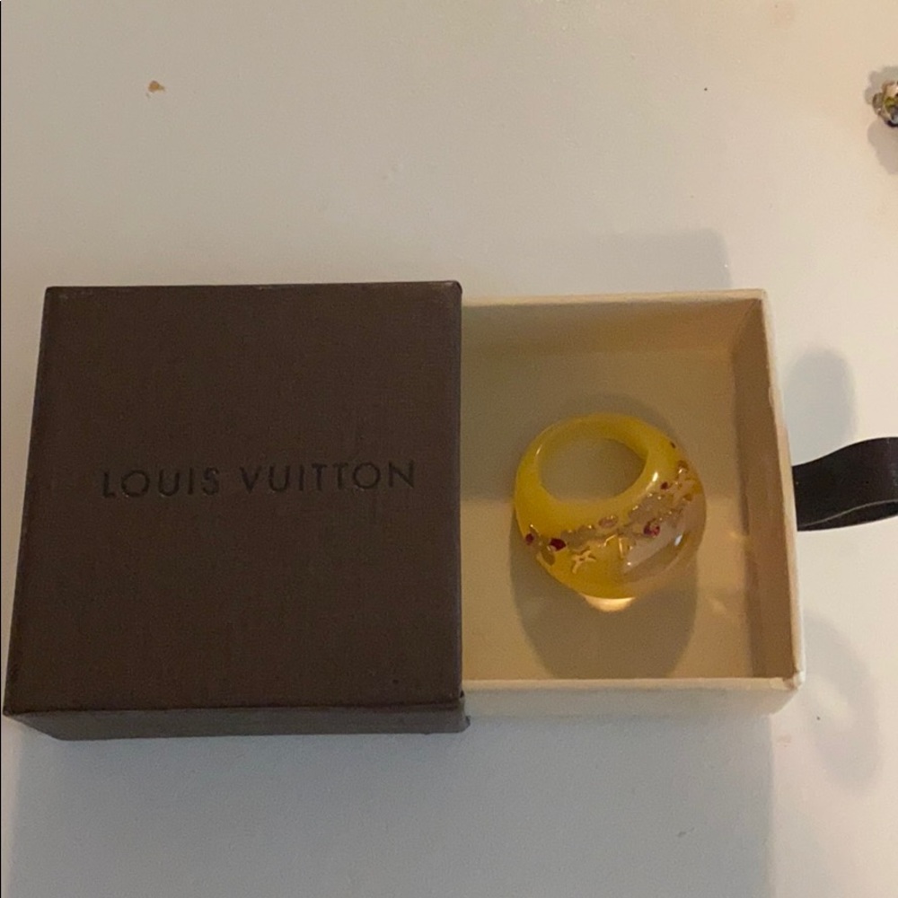 Louis Vuitton yellow bauble ring